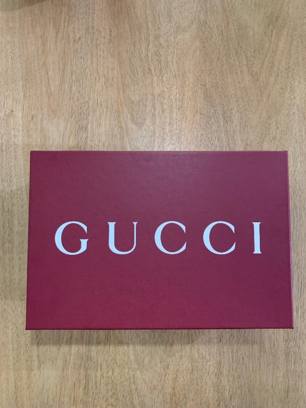 Gucci red and white Shoe Box only Storage Replacement Gift Box